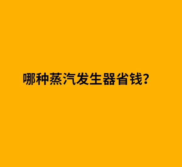 蒸汽發生器有很多種，想知道哪種蒸汽發生器省錢？